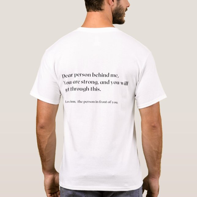 Bästa person bakom mig T-Shirt (Baksida)