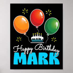 Bästa Personlig-födelsedagsdesign för Mark Custom Poster