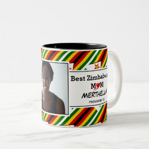 BÄSTA Personlig-foto för ZIMBABWEAN MORSA Två-Tonad Mugg