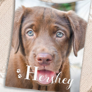 Bästa Personligen Labrador Puppy Pet Photo Fleecefilt