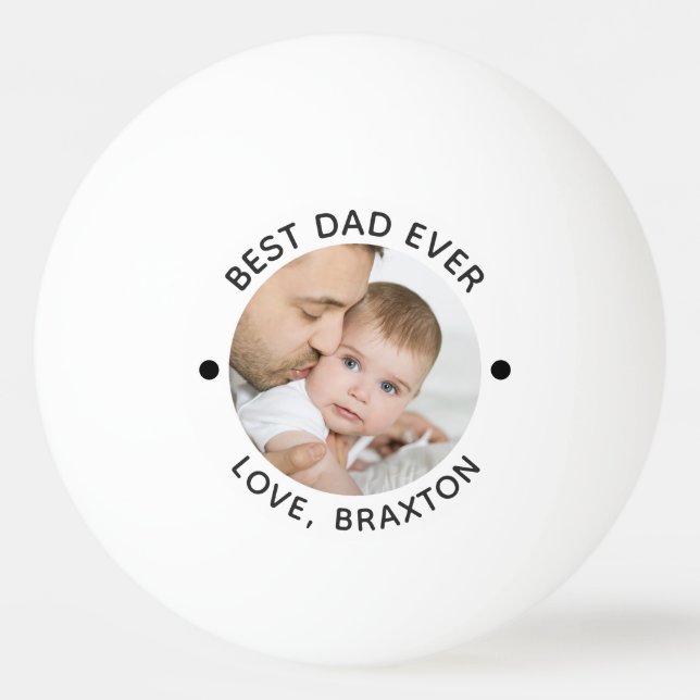 BÄSTA Personligen PAPPA EVER-FOTO Pingisboll (Framsidan)