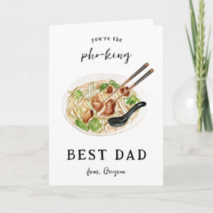 Bästa Pho-Kung Pappa någonsin   Fars dag-kort Tack Kort