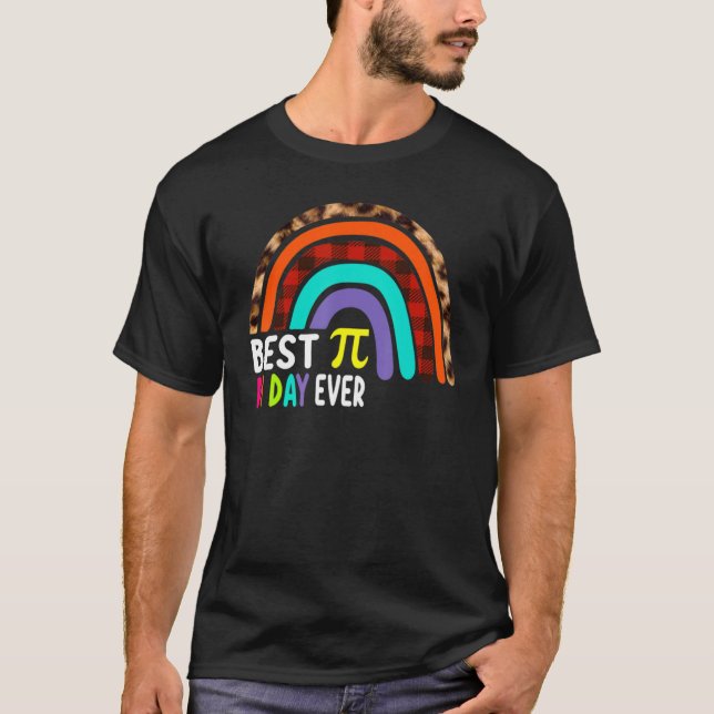 Bästa pi-dagen någonsin Regnbåge 3 14 pi-nummer -  T Shirt (Framsida)