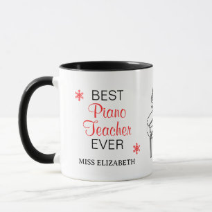 Bästa Piano-lärare någonsin merry och Bright Mugg