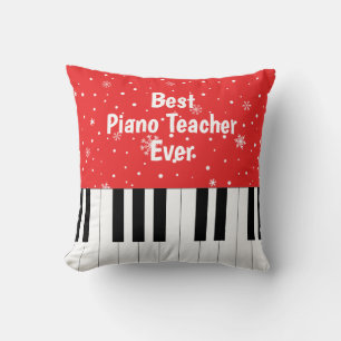 Bästa Piano-lärare någonsin Piano Nyckel Red Kudde