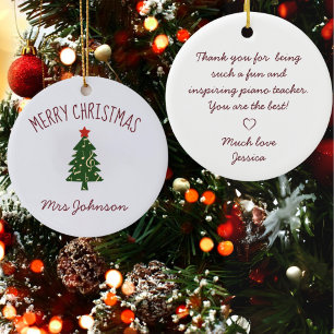 Bästa Piano Teacher-Anpassadets gåva Ornament