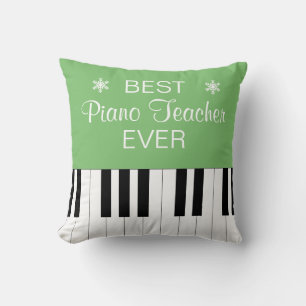 Bästa Piano Teacher-Grönten i Piano Nyckel Kudde