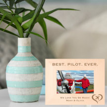 Bästa pilot någonsin, enkelt träfoto, Personlig