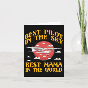 Bästa pilot på himlen Bästa mamma i världen Kvinno Kort