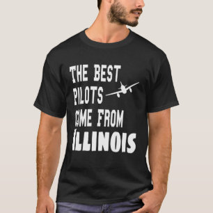 Bästa pilotens Kom från Illinois Aviation Flyin T Shirt