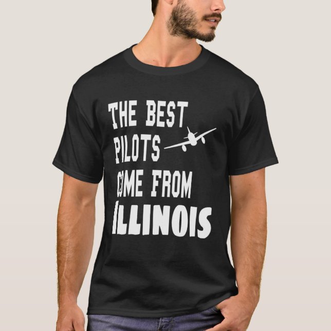 Bästa pilotens Kom från Illinois Aviation Flyin T Shirt (Framsida)