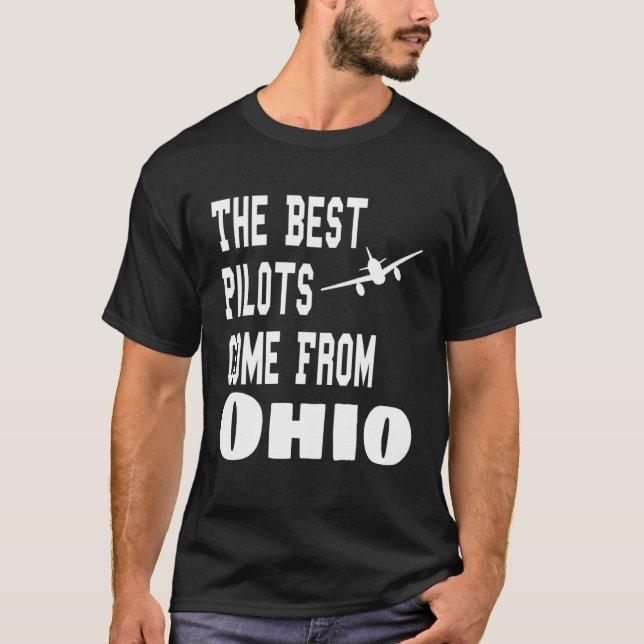 Bästa piloters Kom från Ohio Aviation T Shirt (Framsida)