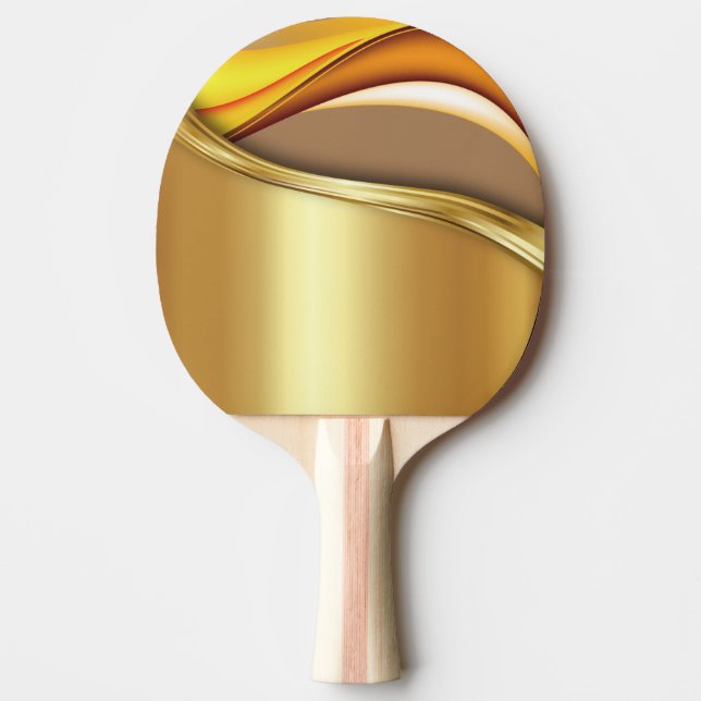 Bästa pingpongpaddel med gyllene design. pingisracket (Framsidan)