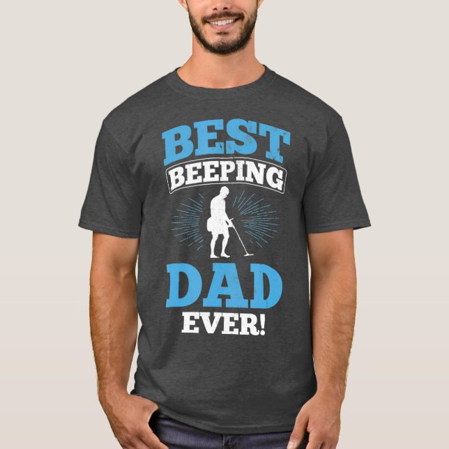 Bästa pipande Pappa någonsin Far Metall upptäcker T Shirt (Framsida)