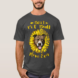 Bästa Pit Bull Dog Mamma Allsolrosfonen Tass Hund T Shirt