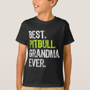 Bästa Pitbull Grandma All Hund älskare T Shirt