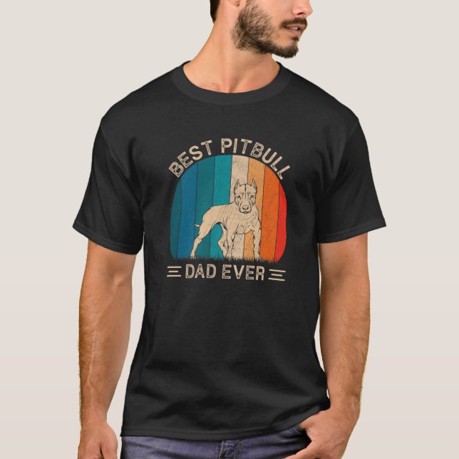 Bästa Pitbull Pappa All Pitbull-Hund-ficka T Shirt (Framsida)