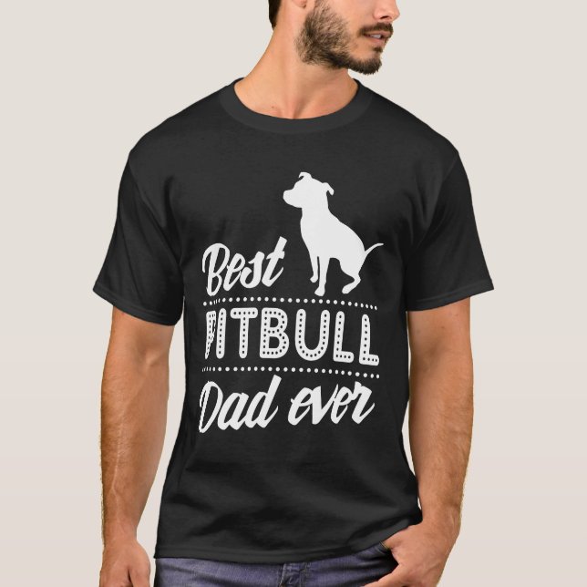 Bästa Pitbull Pappa Någonsin Ny T Shirt (Framsida)