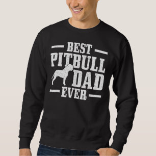 Bästa Pitbull Pappa någonsin Rolig hund Owner Vint Lång Ärmad Tröja