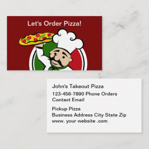 Bästa Pizza-Affärskort Visitkort