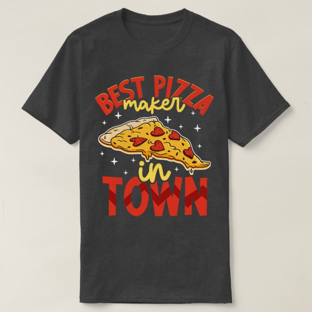 Bästa pizzabagare i staden Hobby Pizza Maker T Shirt (Design framsida)