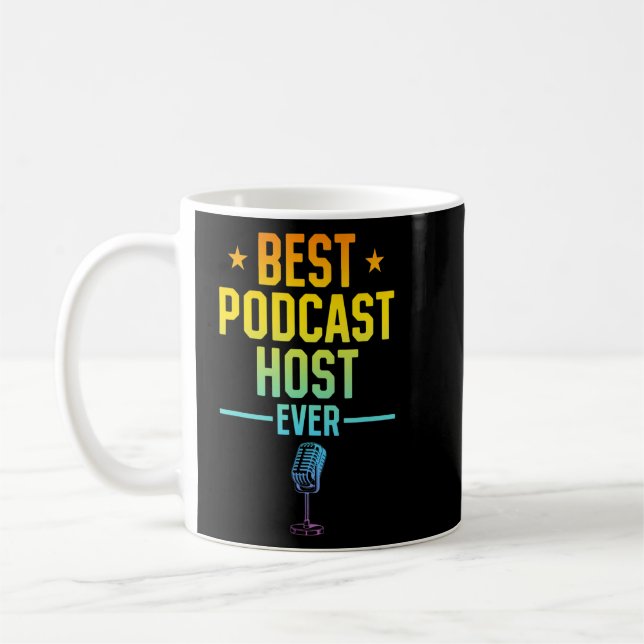 Bästa podsändningsvärd någonsin Podcast Podcaster Kaffemugg (Vänster)