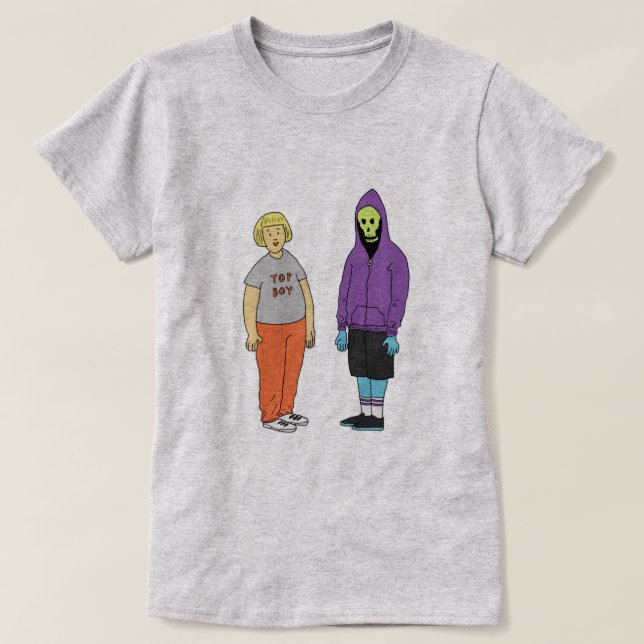 Bästa pojke- & Skeleto utslagsplats Tee Shirt (Design framsida)