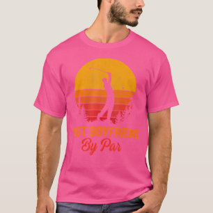 Bästa pojkvän av par golfpojkvän golfälskare t shirt