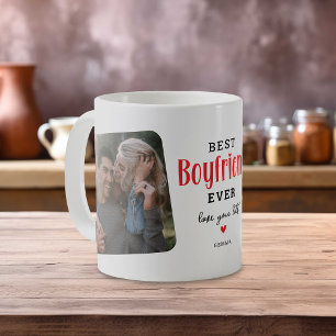 Bästa POJKVÄN Någonsin 2 Foto Söt Present Kaffemugg
