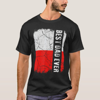 Bästa polska Pappa någonsin Polen Flagga Fars dag T Shirt