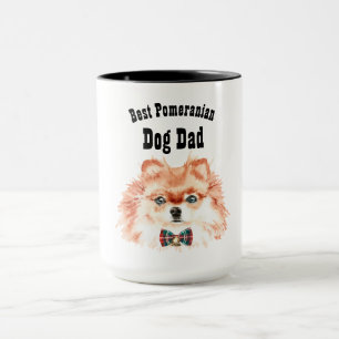 Bästa POMERANIAN HUND PAPPA - söt illustrerad ansi Mugg