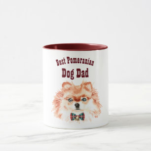 Bästa POMERANIAN HUND PAPPA - söt illustrerad ansi Mugg