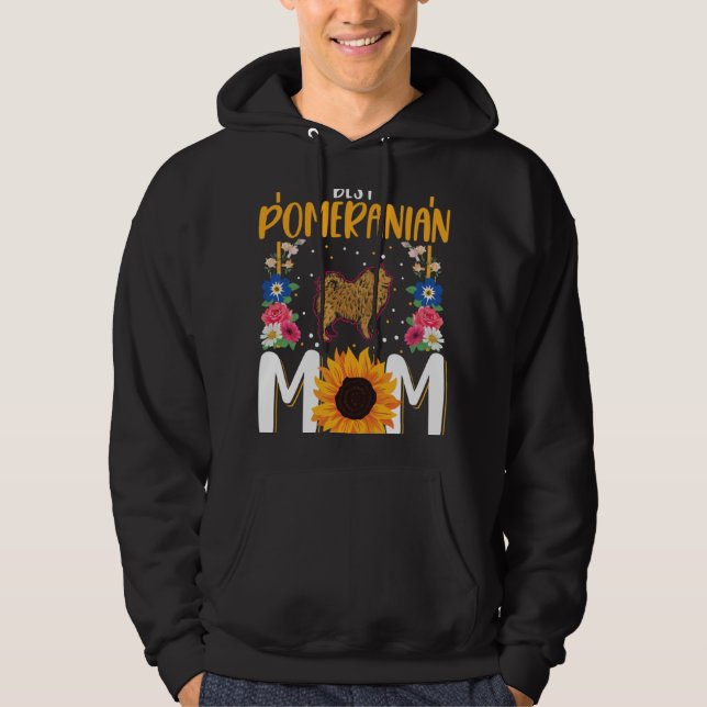 Bästa Pomeranian-mamma någonsin Hoodie (Framsida)