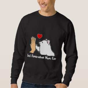 Bästa Pommern Mamma Alltid bästa Hund Mamma Lång Ärmad Tröja