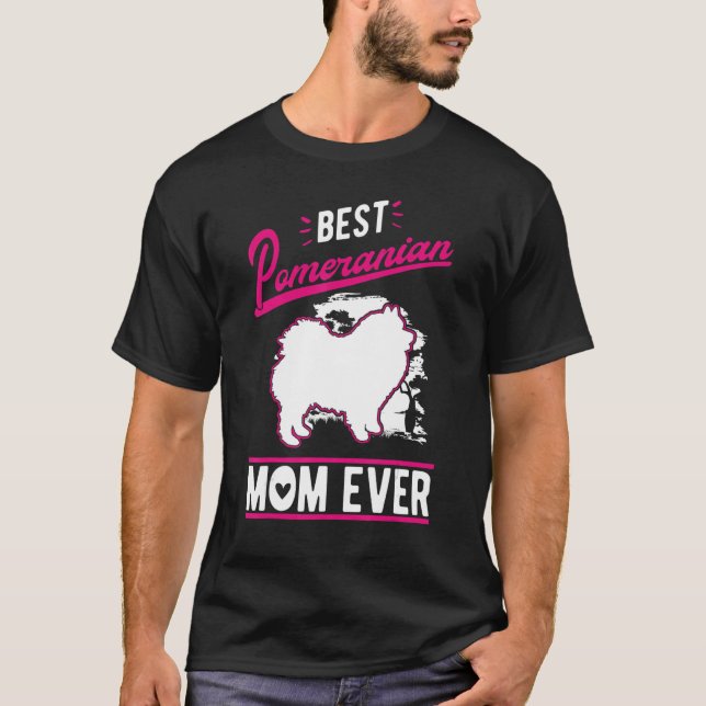 Bästa Pommern Mamma någonsin T Shirt (Framsida)