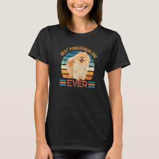 Bästa Pommern Pappa någonsin Hund Fars dag T Shirt