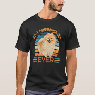 Bästa Pommern Pappa någonsin Hund Fars dag Tee