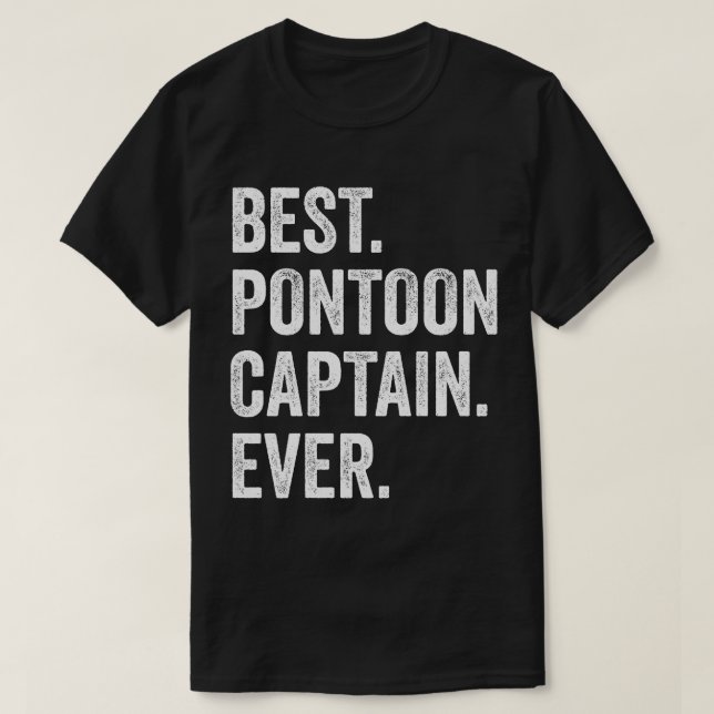 Bästa Pontonkapten Någonsin T Shirt (Design framsida)