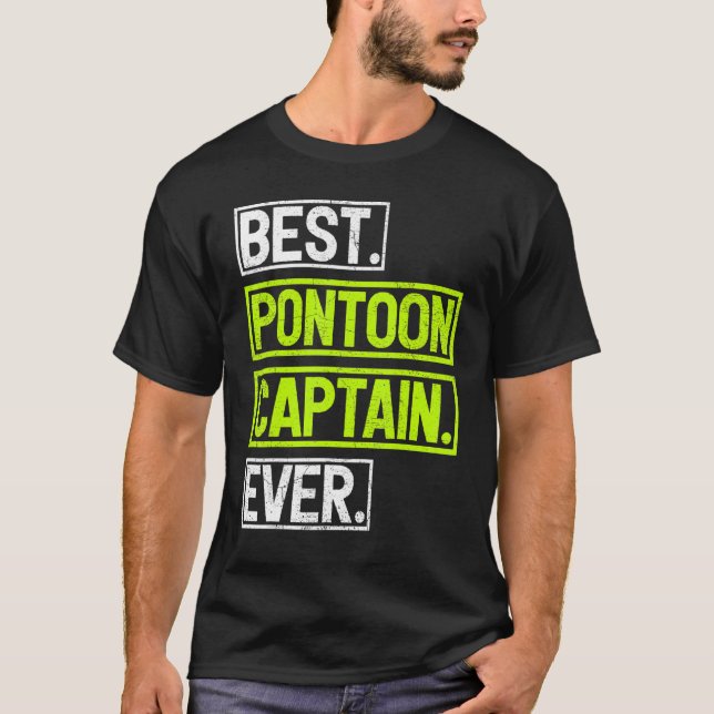 Bästa Pontoon-kapten Aldripontoon Boat T Shirt (Framsida)