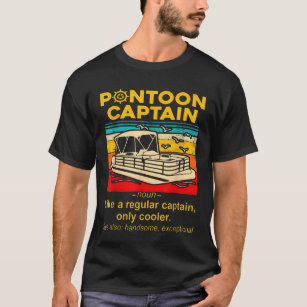 Bästa Pontoon kapten Definition Pontoon Boat T Shirt