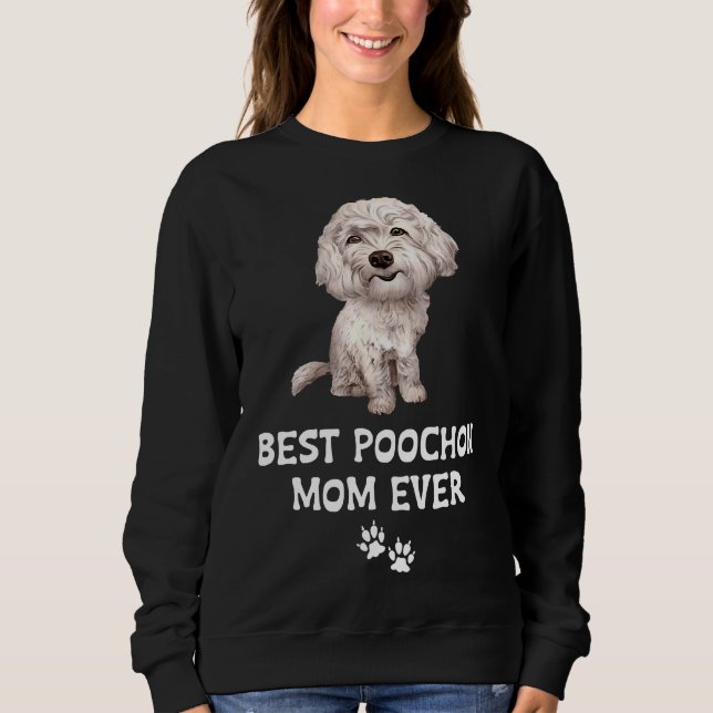 Bästa Poochon Mamma någonsin för Bichon Kor Pudel  T Shirt (Framsida)