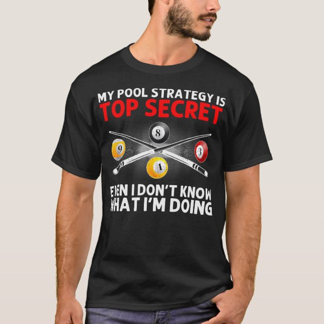 Bästa pool för biljardälskare poolspelare t shirt (Framsida)