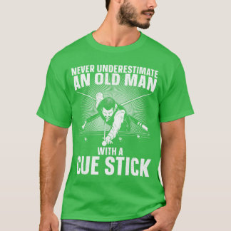 Bästa poolkonst för män Farfar Biljardspelare Pool T Shirt