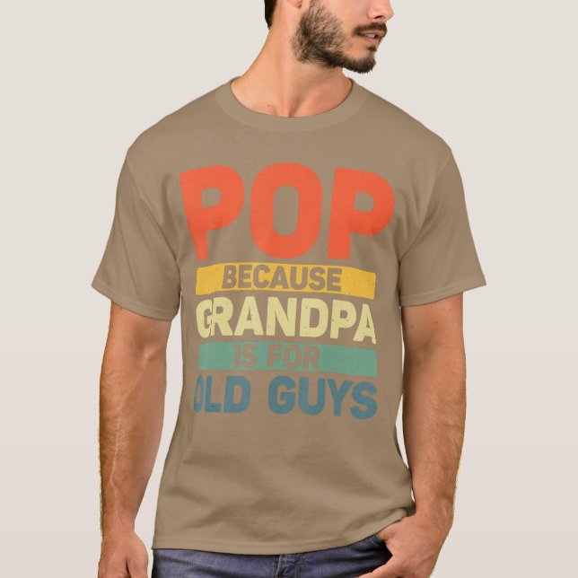 Bästa Pop-design för farfar från barnbarnsfäder T Shirt (Framsida)