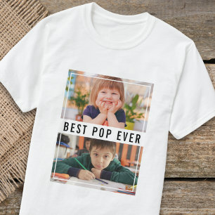 Bästa Pop någonsin Barnbarn 2 Fotosammanställning T Shirt