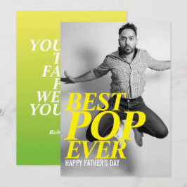BÄSTA POP NER | Funny Fars dag-kort Julkort