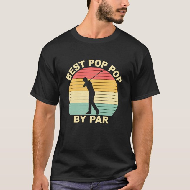 Bästa Pop Pop Efter Par - Golfande T Shirt (Framsida)