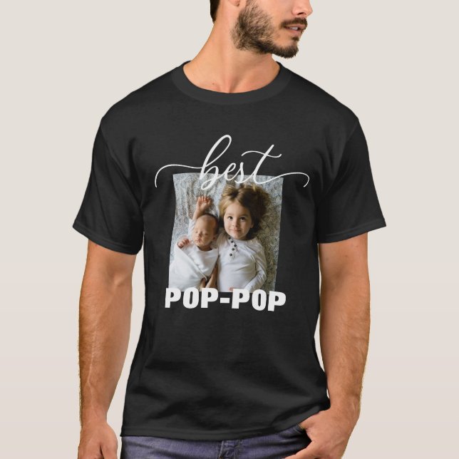 Bästa POP-POP-foto Fars dag T-Shirt (Framsida)