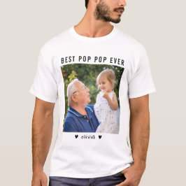 Bästa pop-pop, morfar och morunge-foto t shirt