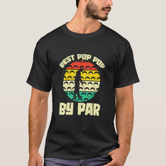 Bästa pop-position per pärongolfing Golfer Grandpa T Shirt (Framsida)